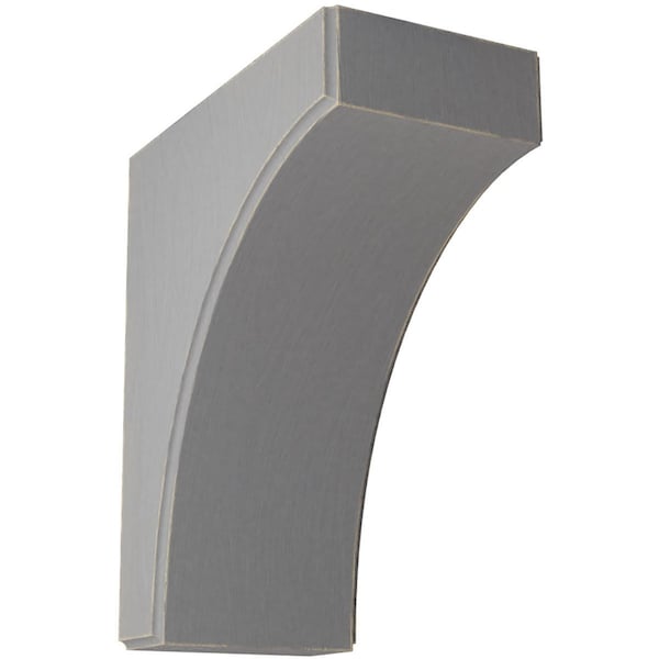 Ekena Millwork 5 1/4"W x 10"D x 12"H Clarksville Wood Vintage Decor Bracket, Pebble Grey BKTWD05X10X12CVPG - main